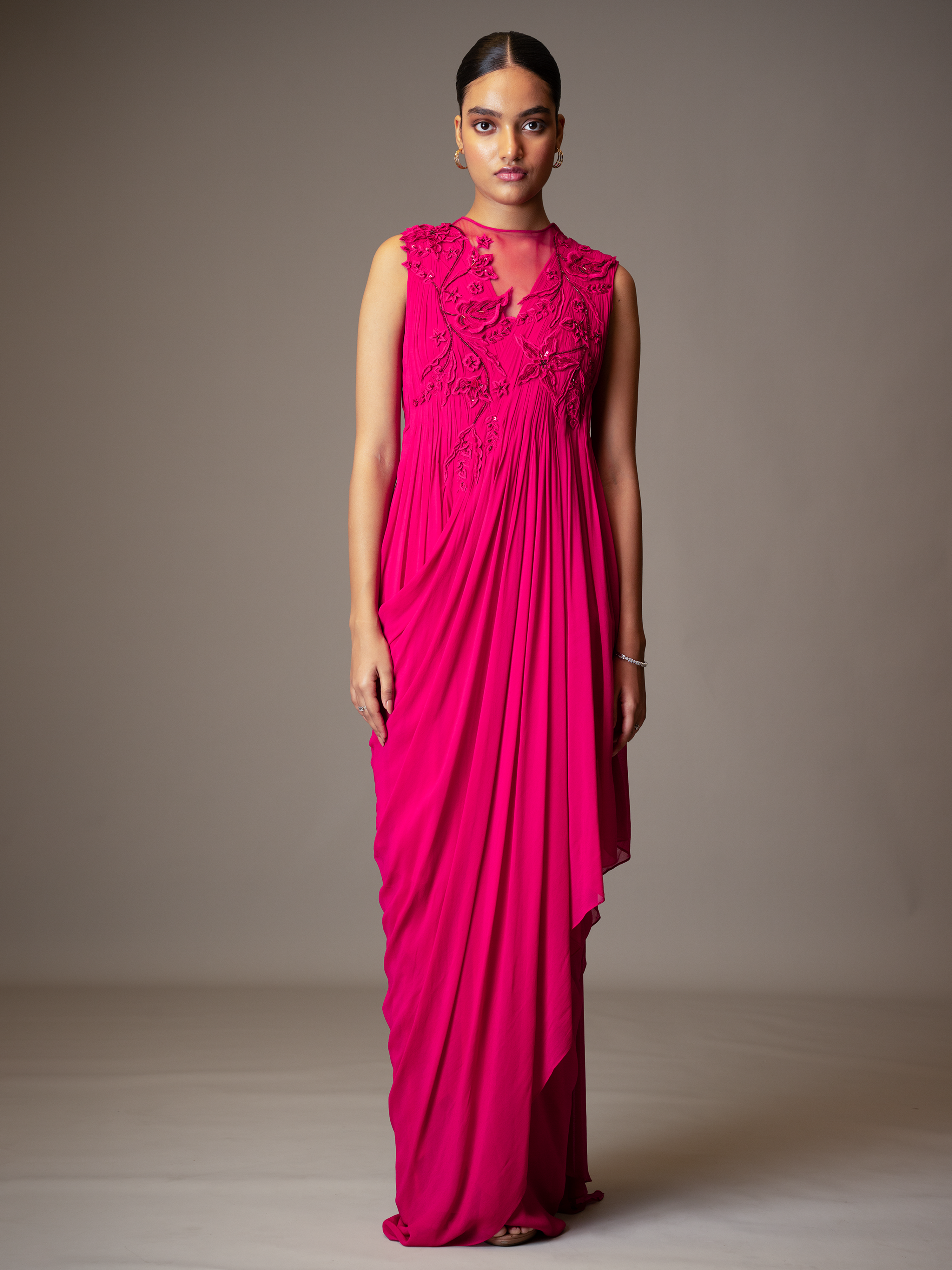 CELLA GOWN- FUSCHIA