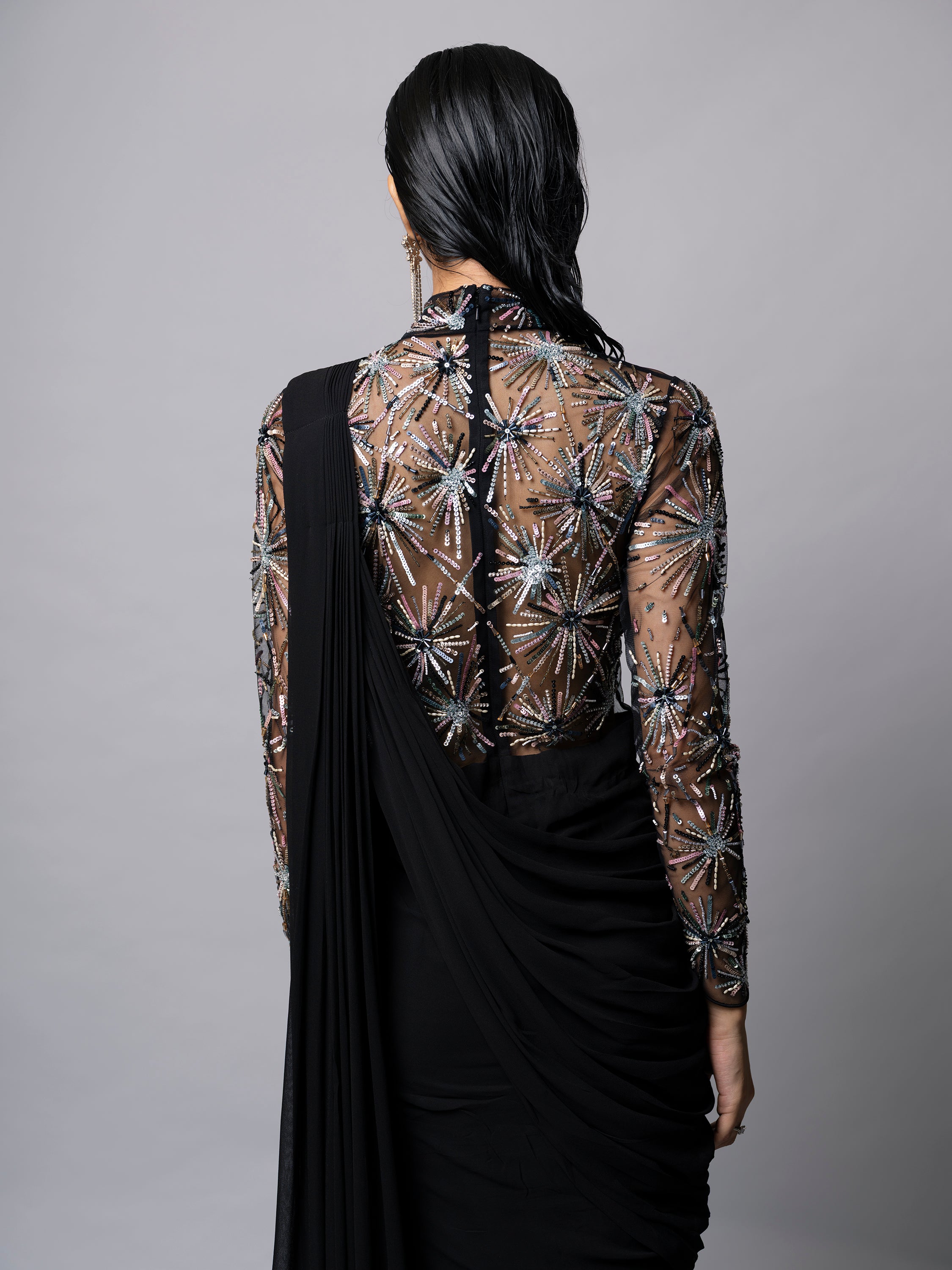 STARBURST SAREE GOWN