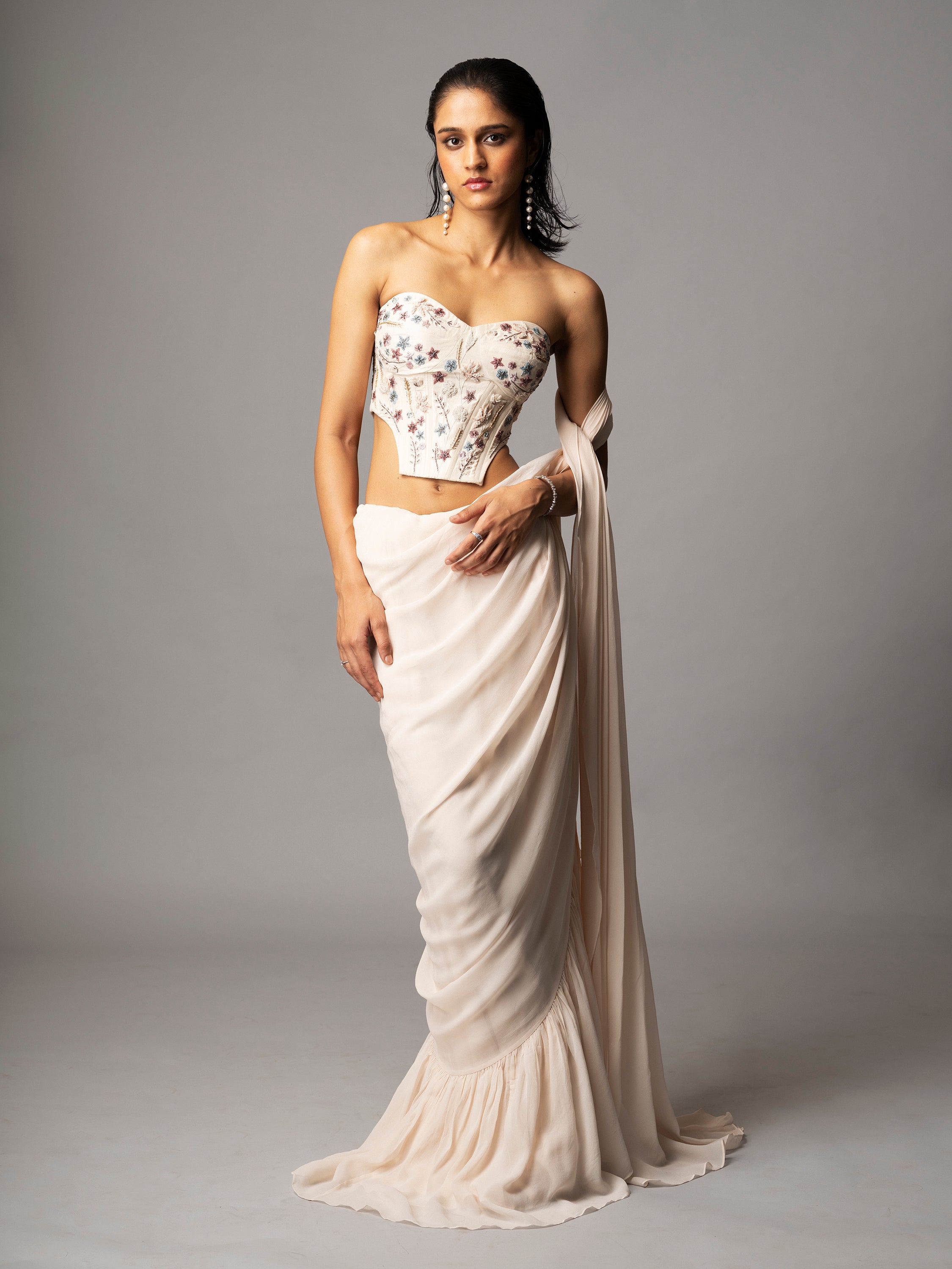 MAEVE CORSET SAREE GOWN