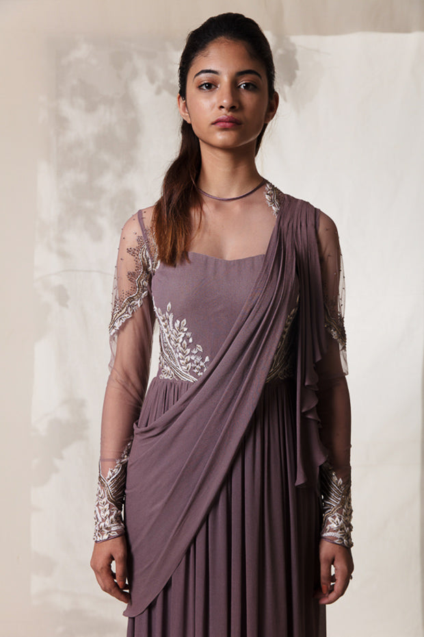 LINEARFLORE SAREE GOWN