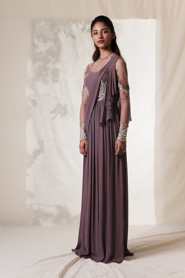 LINEARFLORE SAREE GOWN