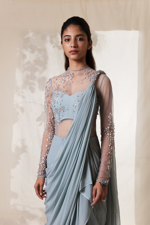 SANDKISSED SAREE GOWN