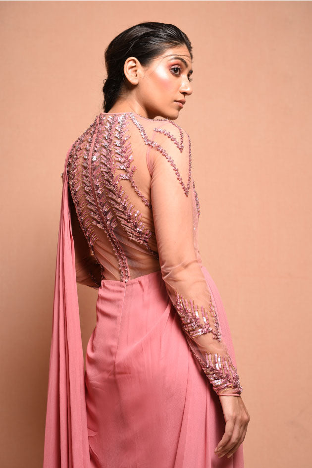 POLLEN SPROUT SAREE GOWN