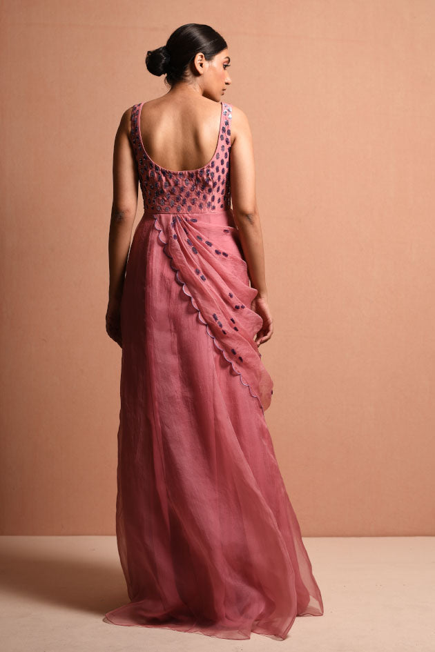 RADIALWRAP SAREE GOWN WITH JACKET