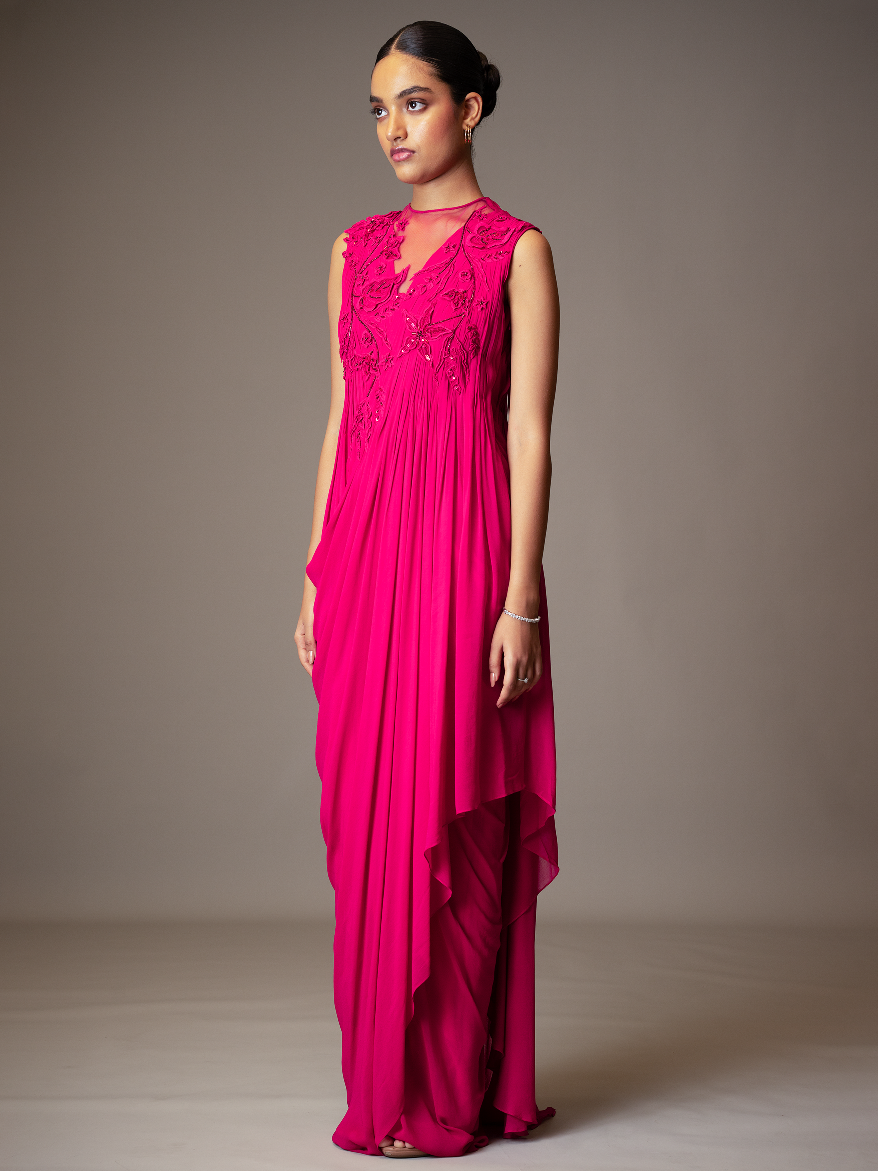 CELLA GOWN- FUSCHIA