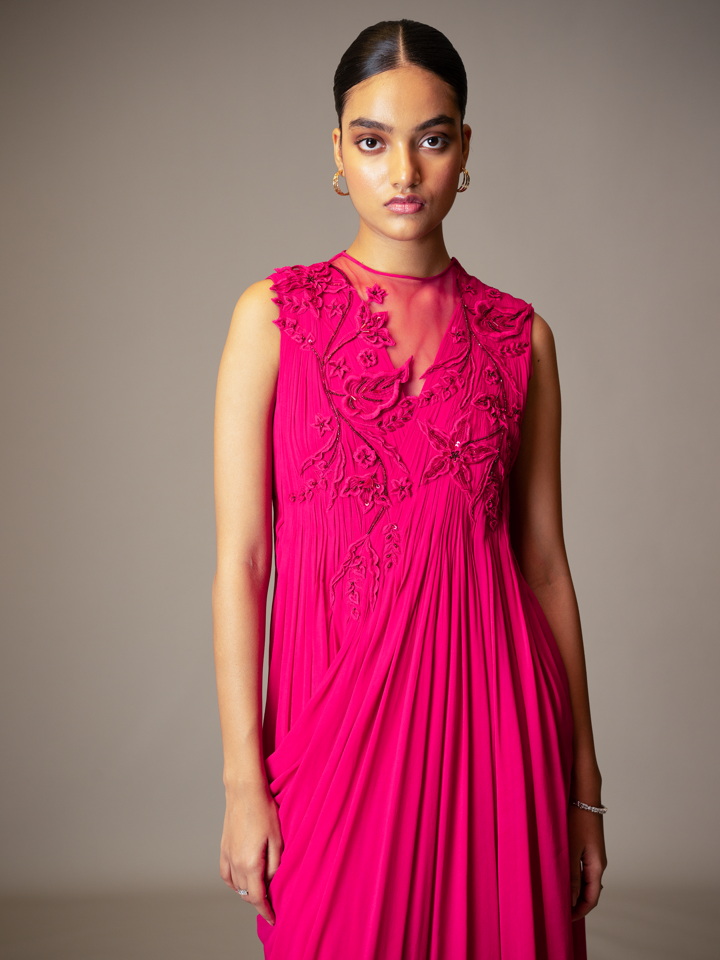 CELLA GOWN- FUSCHIA