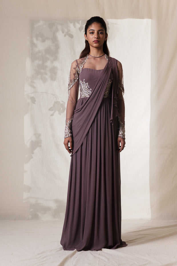 LINEARFLORE SAREE GOWN