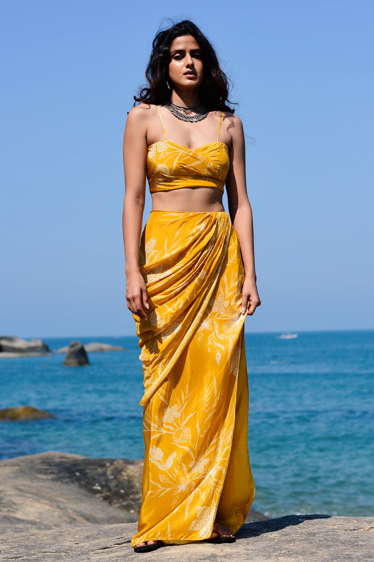 YELLOW IMPASTO CO-ORD SET