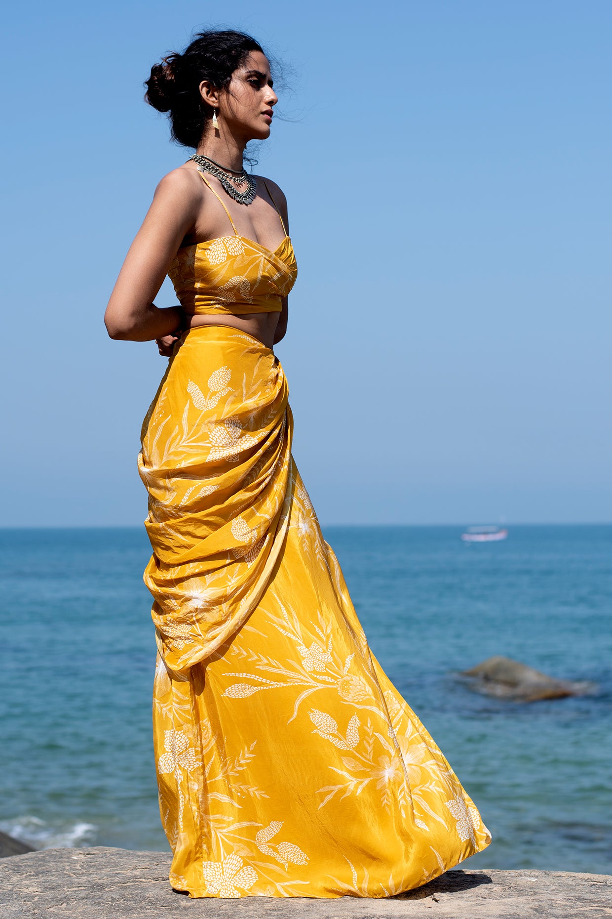 YELLOW IMPASTO CO-ORD SET