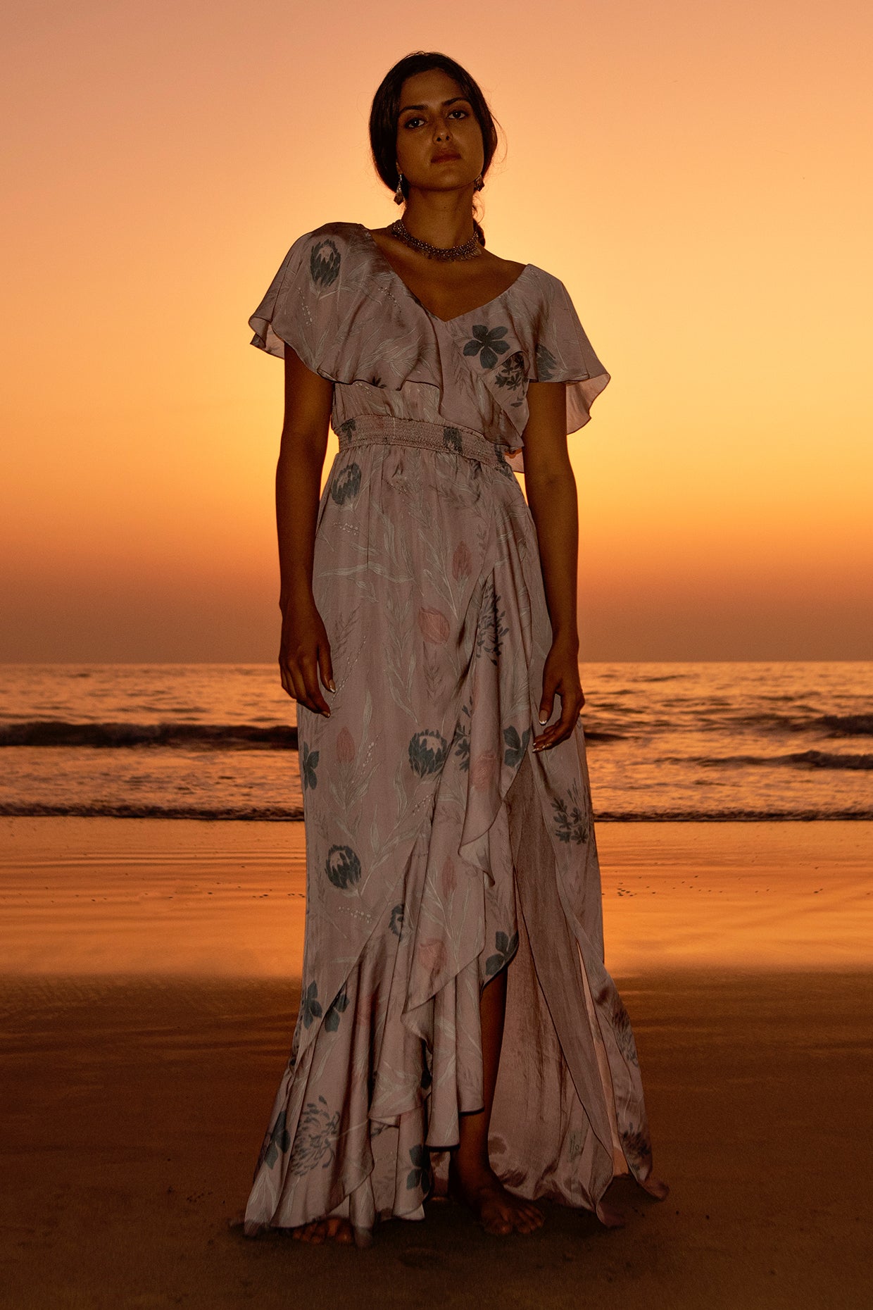IMPRESSIONIST FLORAL DRESS