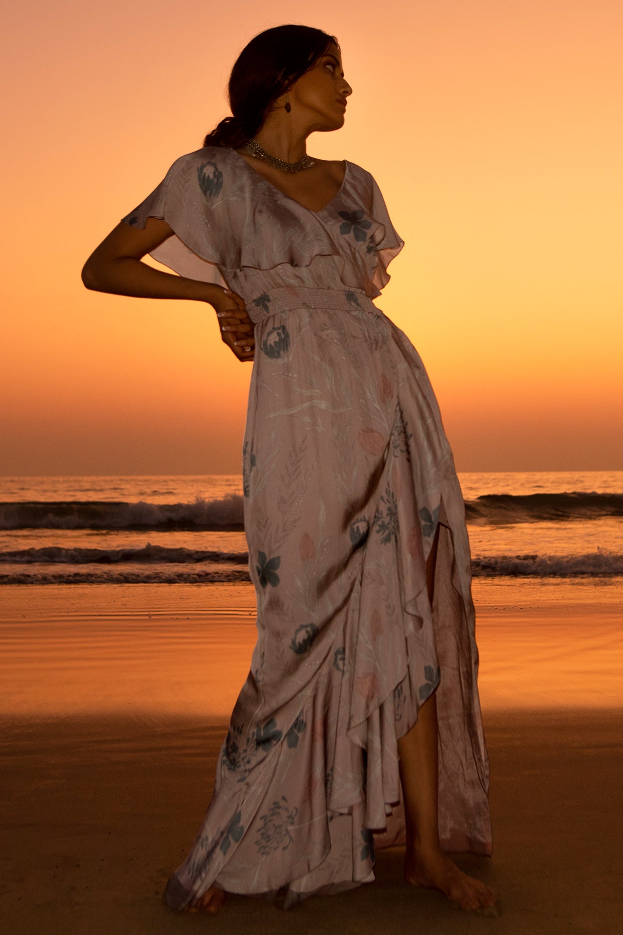 IMPRESSIONIST FLORAL DRESS
