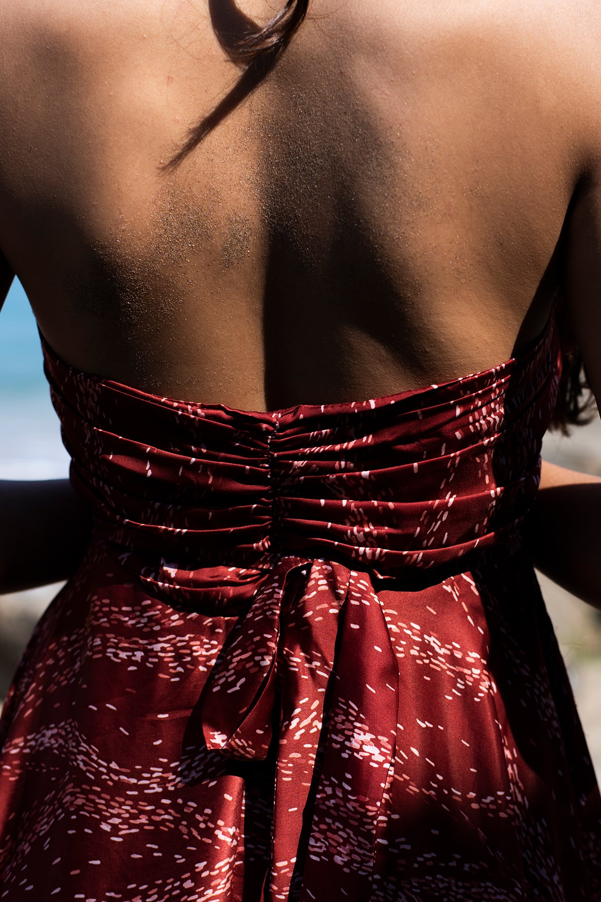 CROSS HALTER DRESS